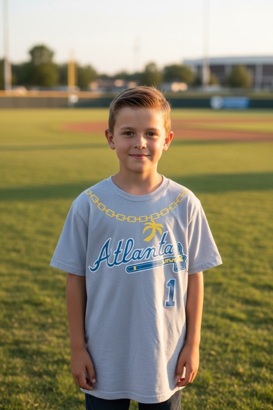 Atlanta Braves Ozzie Albies #1 Youth T Shirt MLB Baseball Fan Size Youth Large